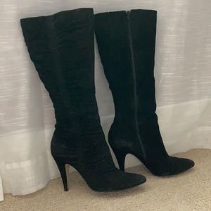 9 West tall boot 2 inch heel suede size 7